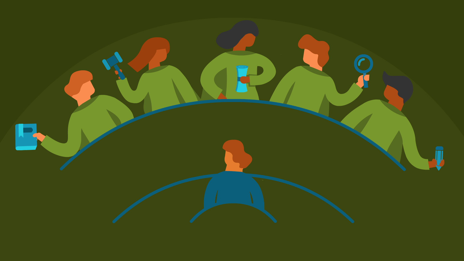 Illustration of people representing treaty bodies